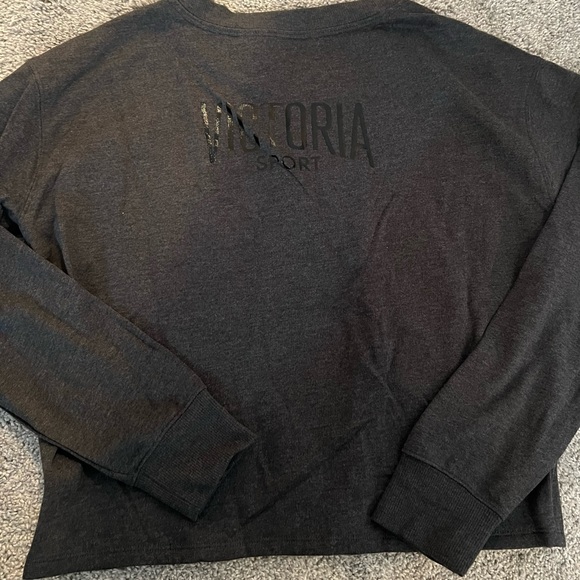 NWT Victoria’s Secret dark gray crewneck sweatshirt hoodie size small - Picture 5 of 5